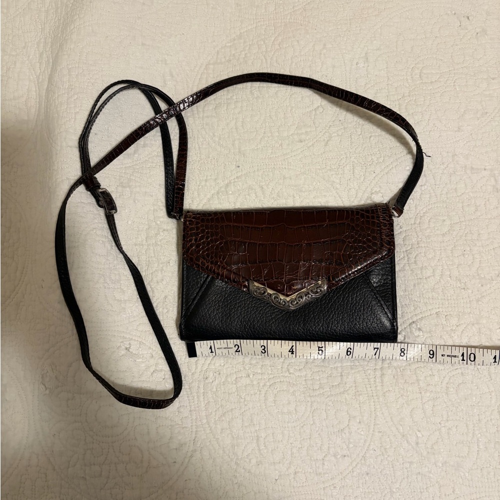 Vintage Brighton Mingle leather envelope crossbody clutch